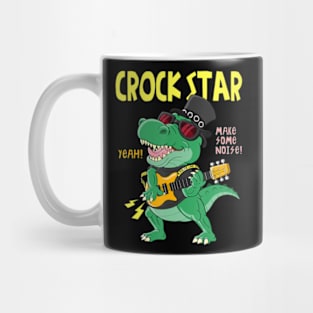 Croc Star Rock Star Playing Guitar Mug